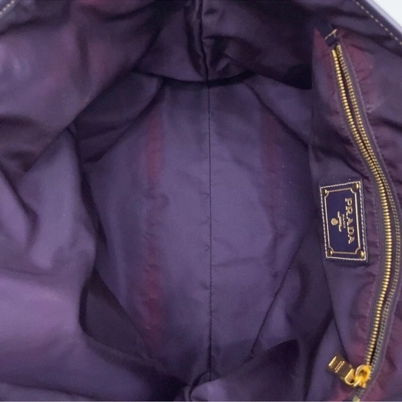 Authentic PRADA  Saffiano Purple Leather tote bag - Picture 13 of 15